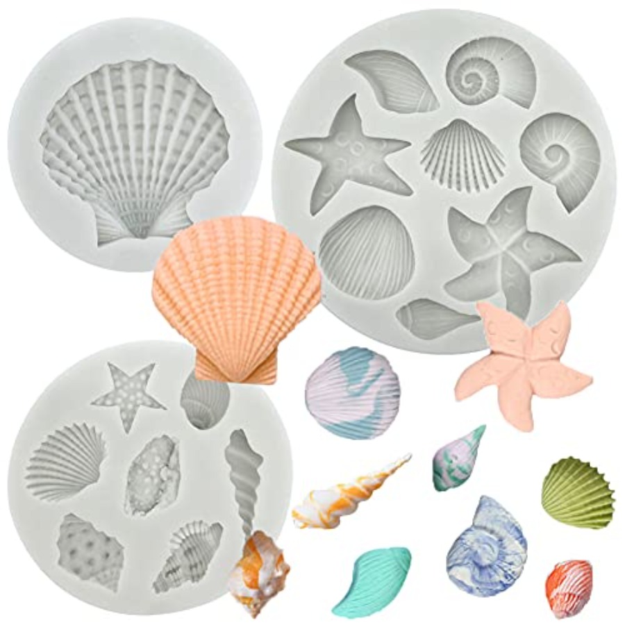 3 PCS Marine Theme Cake Fondan - Marine Coral recension och pris