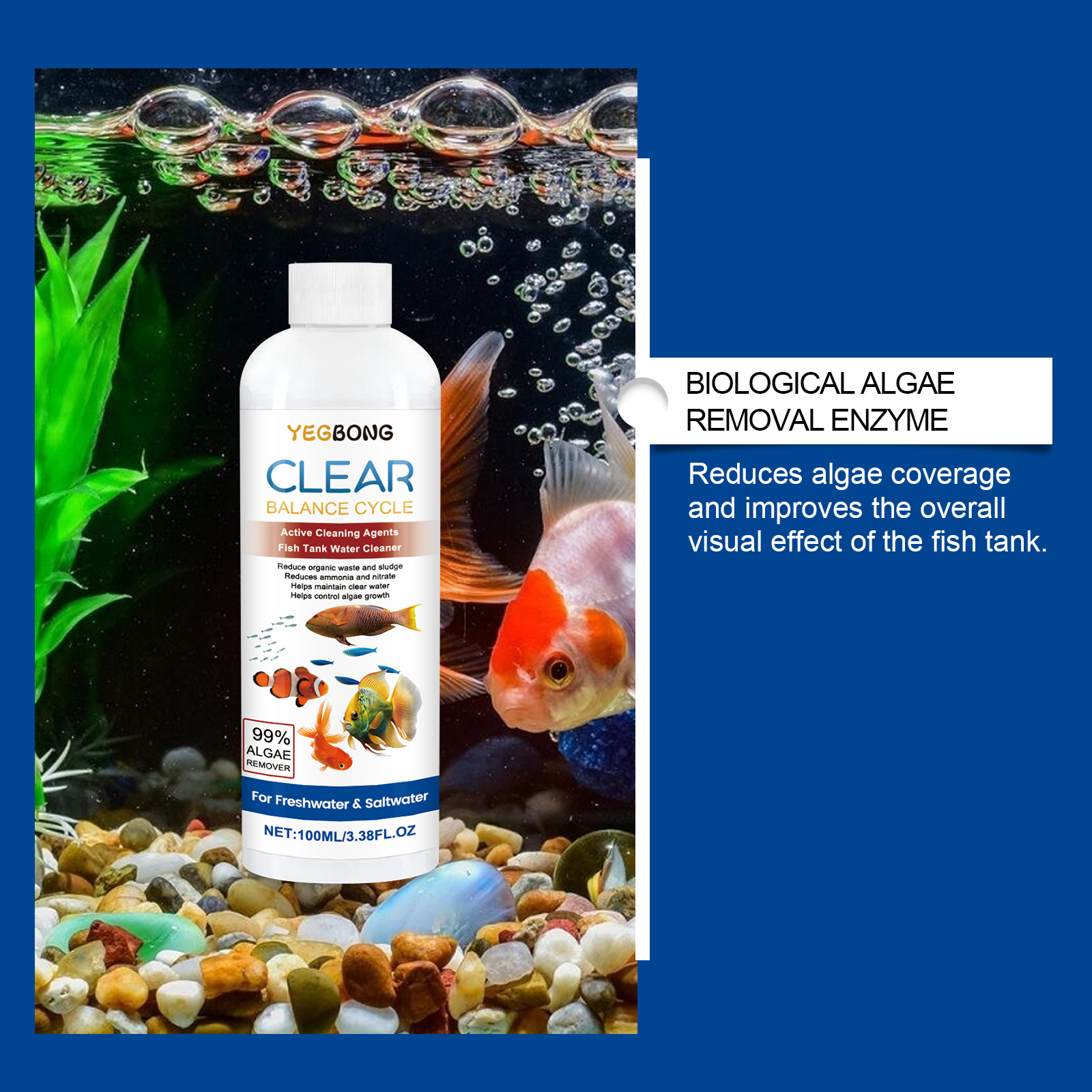 Aquarium Water Clarifier 100ml - Saltwater Tank recension och pris