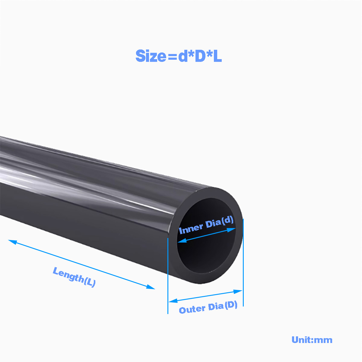 Black PVC Plastic Pipe Hollow  - Ocean Aquarium recension och pris