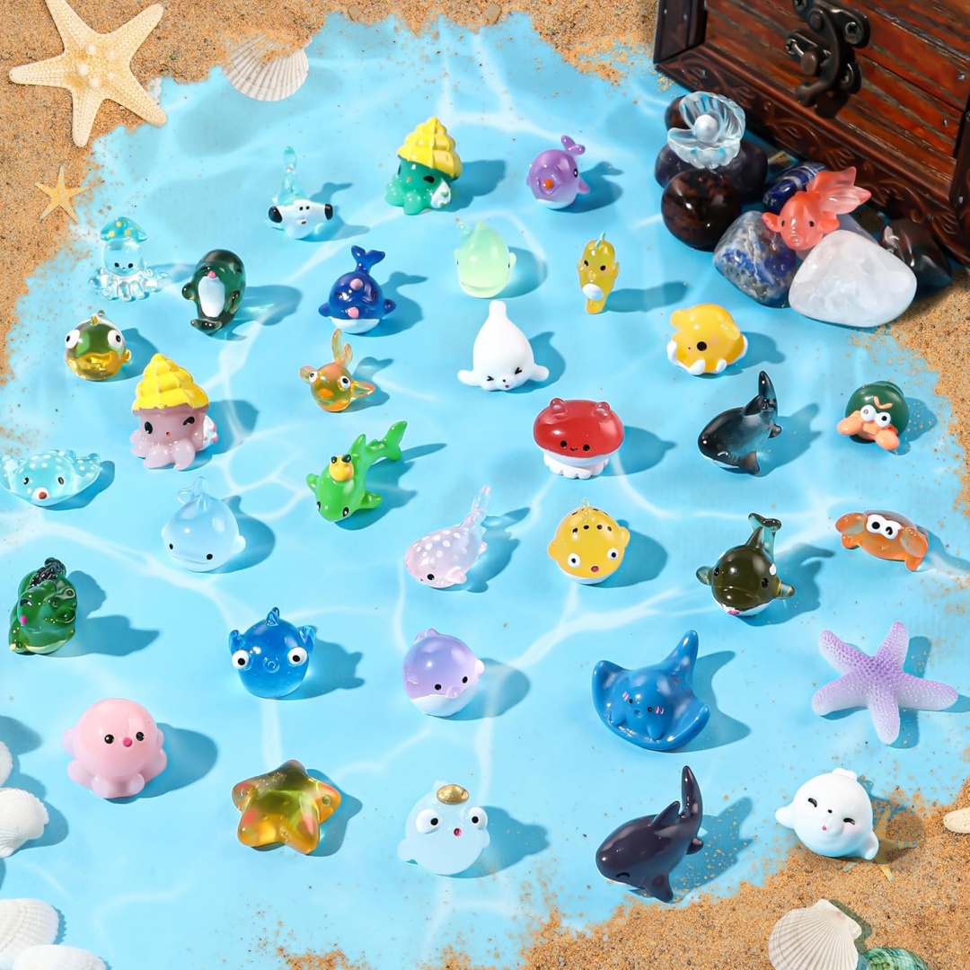 Mini Ocean Animals Resin Figur - Aquarium Marine World recension och pris