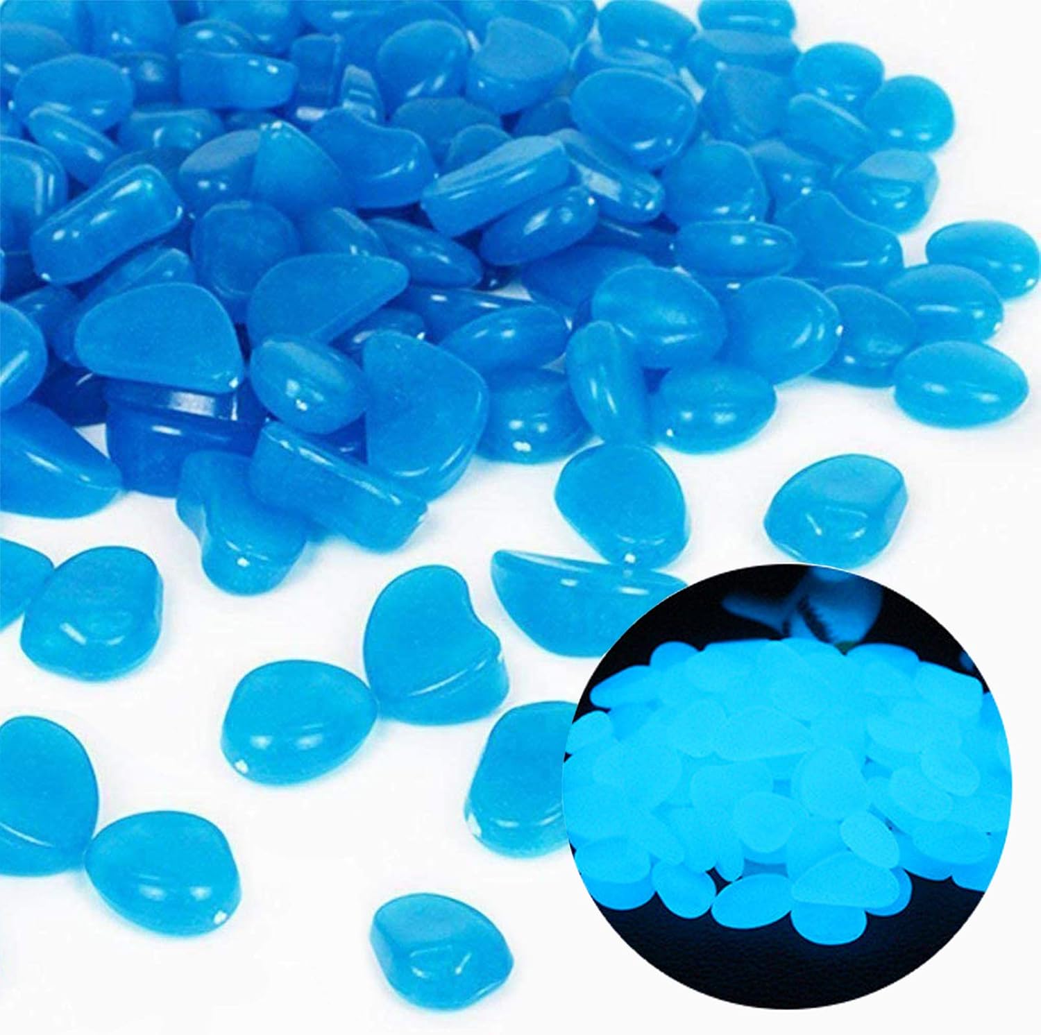 Fish Tank Rocks Glow Blue Pebb - Ocean Aquarium recension och pris