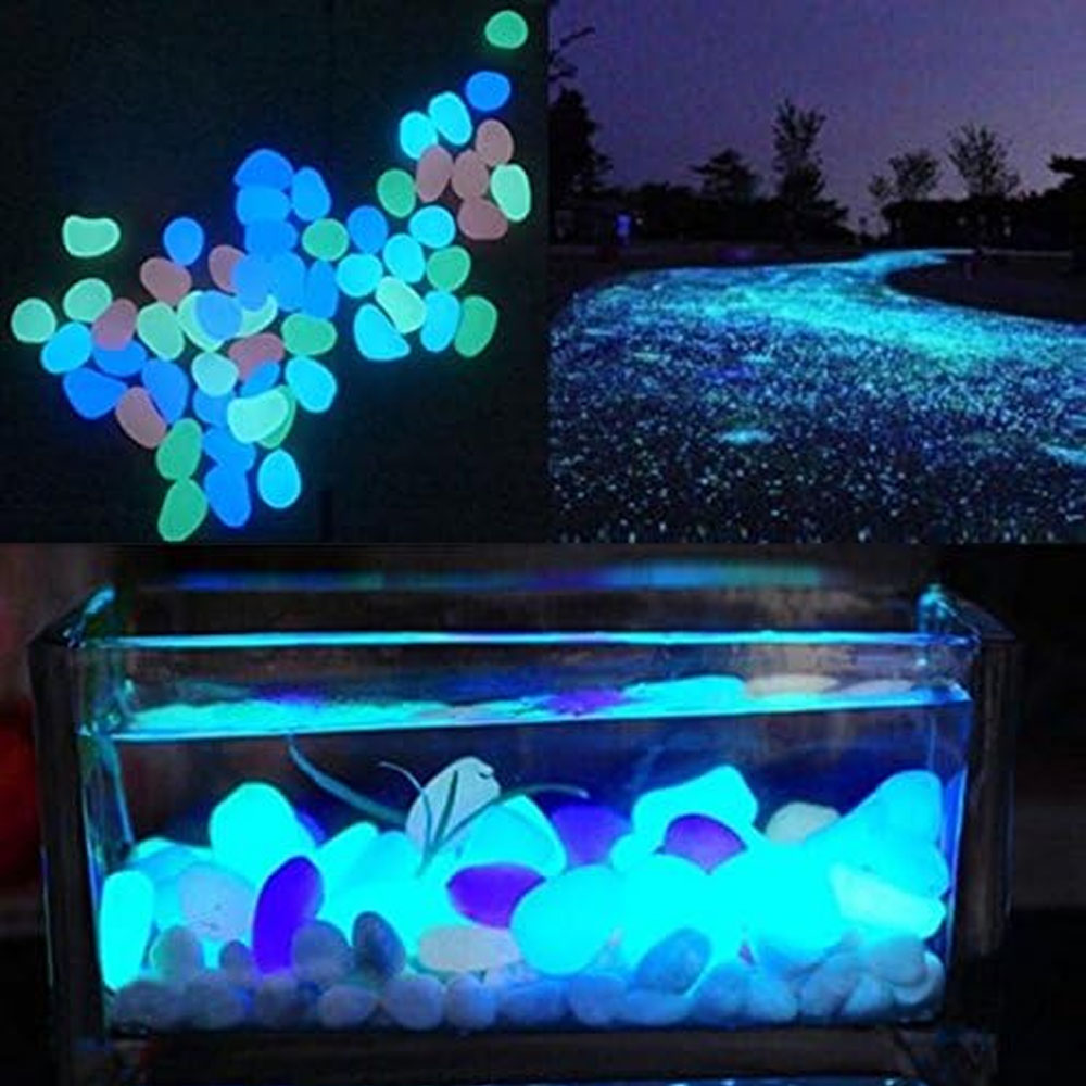 Fish Tank Rocks Glow Blue Pebb - Ocean Aquarium recension och pris