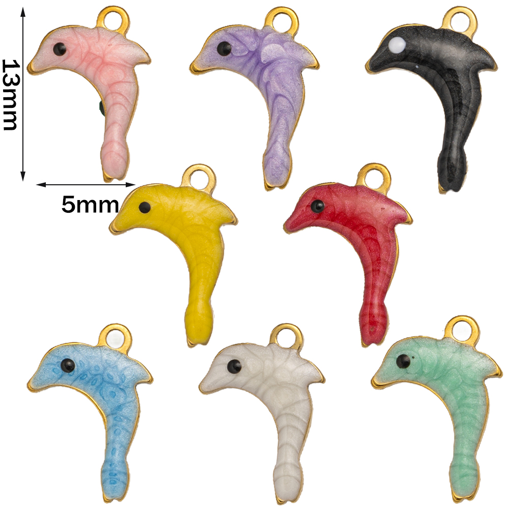 10pcs Stainless Steel Enamel M - Marine Coral recension och pris