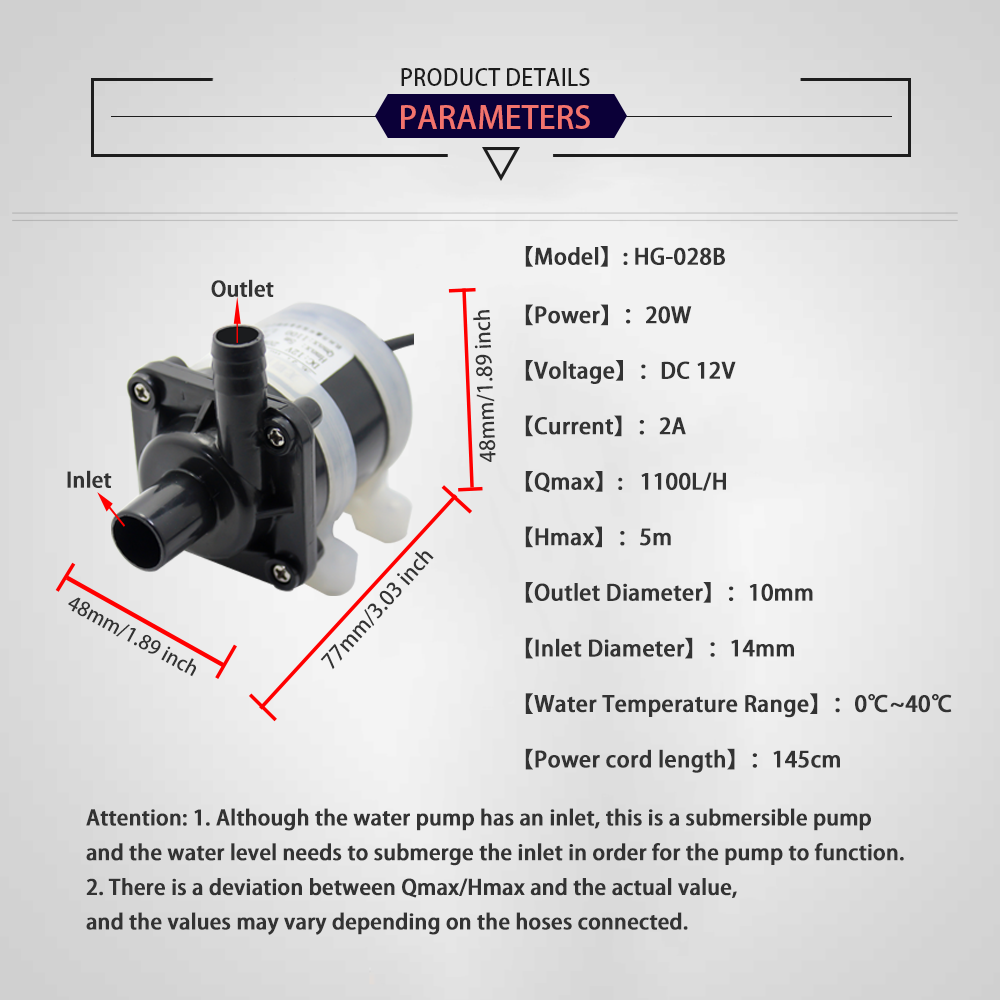 12V DC Brushless Small Submers - Ocean Aquarium recension och pris